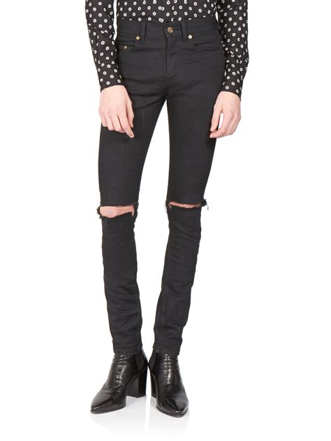 ysl mens jeans|saint laurent distressed jeans.